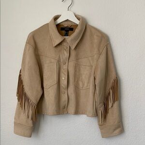 Forever21 Tan Fringe Women's Jacket